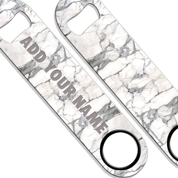 Personalized Marble Speed Bottle Opener - Custom Name Engraved Bar Tool for Beer, Soda & Home Brewing - Perfect for Parties, BBQs & Man Cave Decor