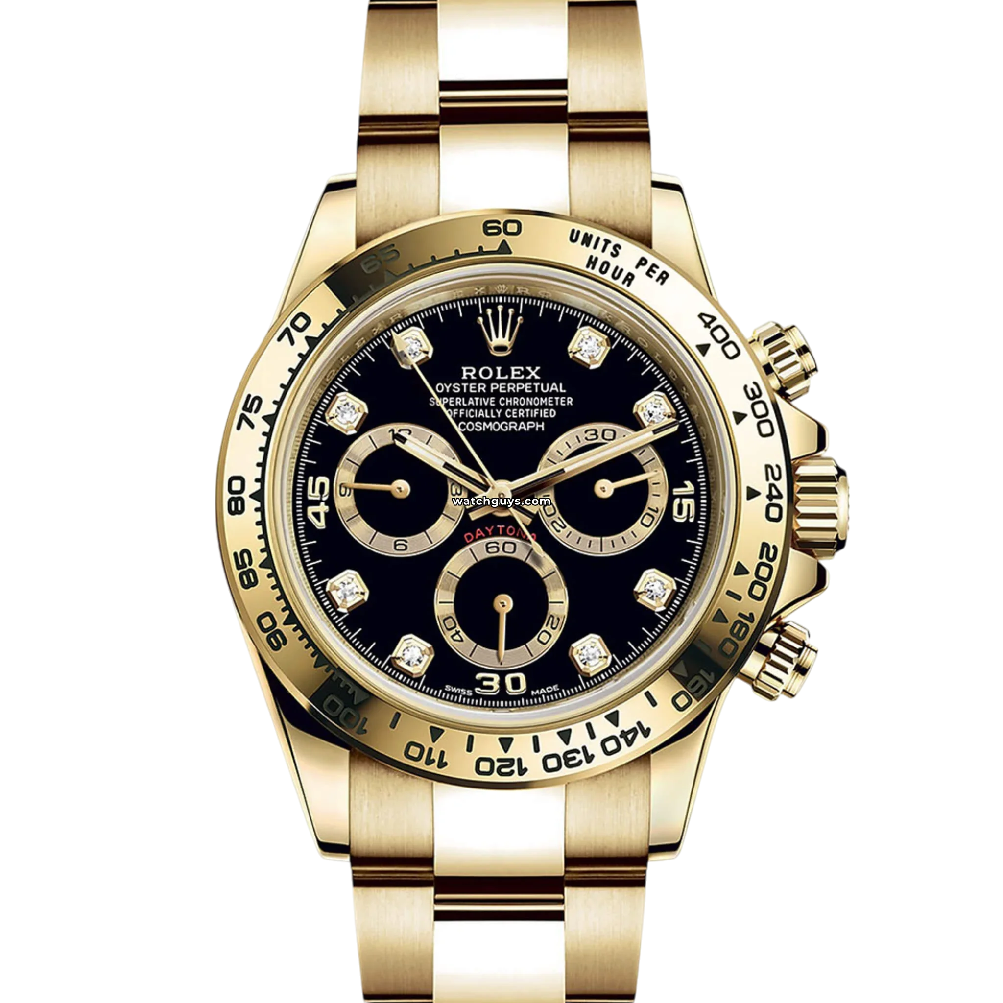 Rolex Daytona 116508 Black Diamond Watch - Luxury Men's Automatic Chronograph Timepiece for Business, Gifting & Special Occasions