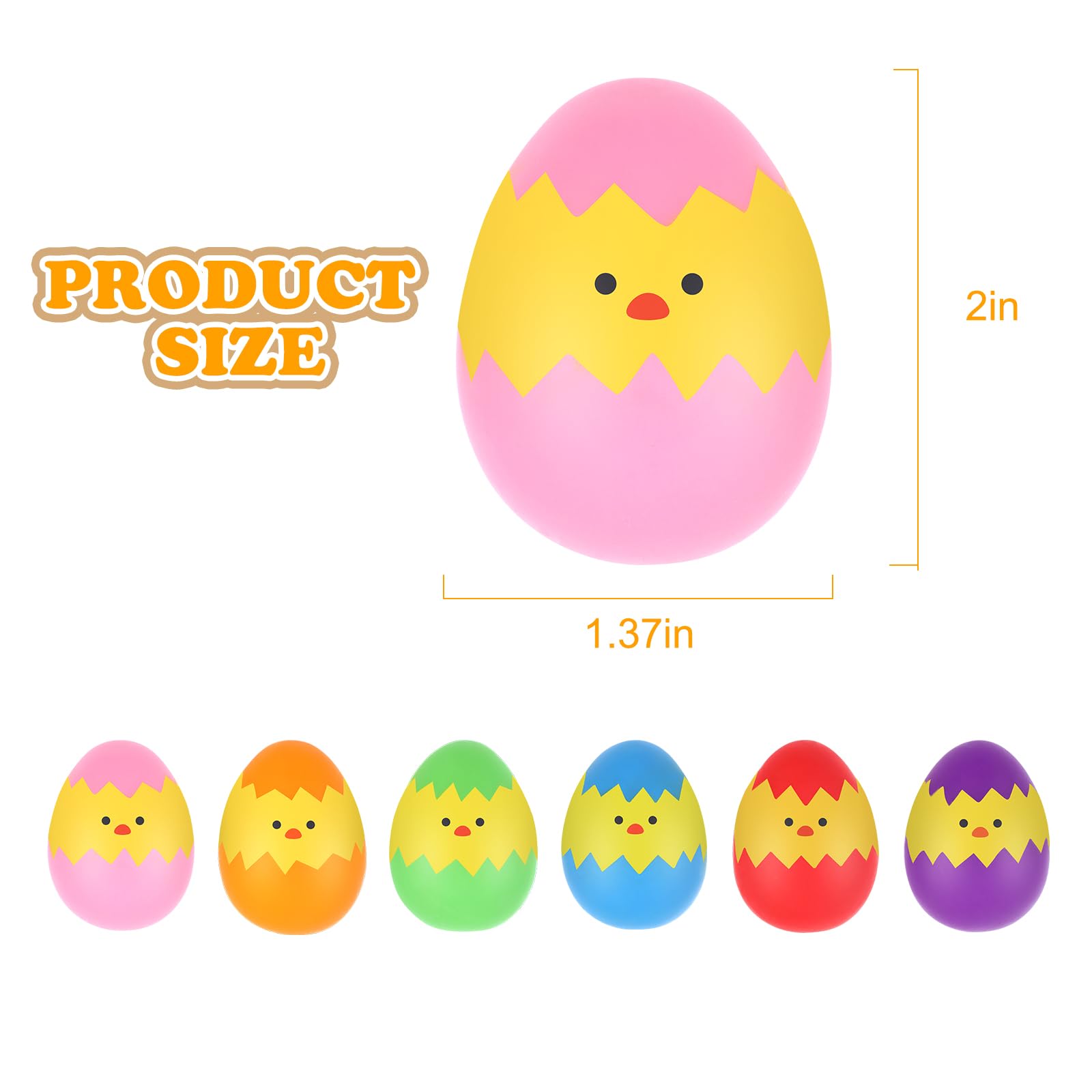 12-Pack Easter Egg Squishy Toys - Sparkling Stress Relief Balls for Kids, Easter Basket Stuffers & Party Favors - Perfect for Easter Egg Hunt, Classroom Rewards, and Sensory Play (Boys & Girls)