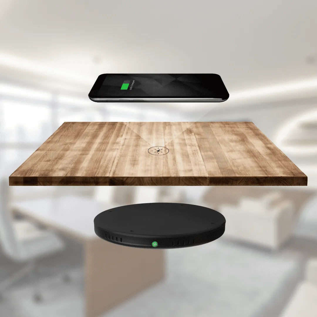 InvisiQi Long Distance Wireless Phone Charger - Fast Qi Charging Pad for iPhone & Android - Perfect for Under Desk, Kitchen Counter & Office Use
