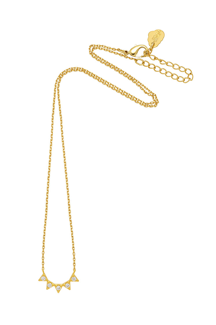 CZ Bunting Necklace - Elegant Cubic Zirconia Pendant for Women | Perfect for Parties, Weddings & Everyday Wear