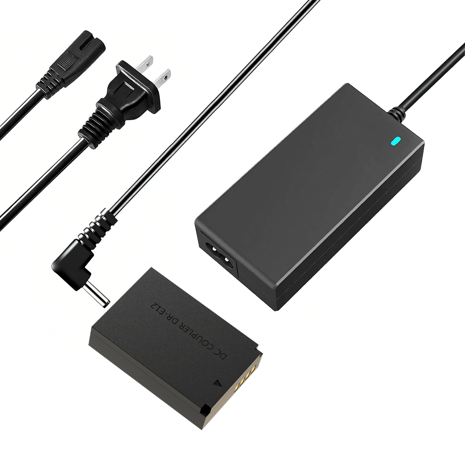 Original Canon ACK-E12 AC Power Adapter & DR-E12 DC Coupler Kit for Canon EOS M, M2, M10, M50 Mark II, M100, M200 Cameras - Continuous Power Supply for Studio Photography & Video Recording
