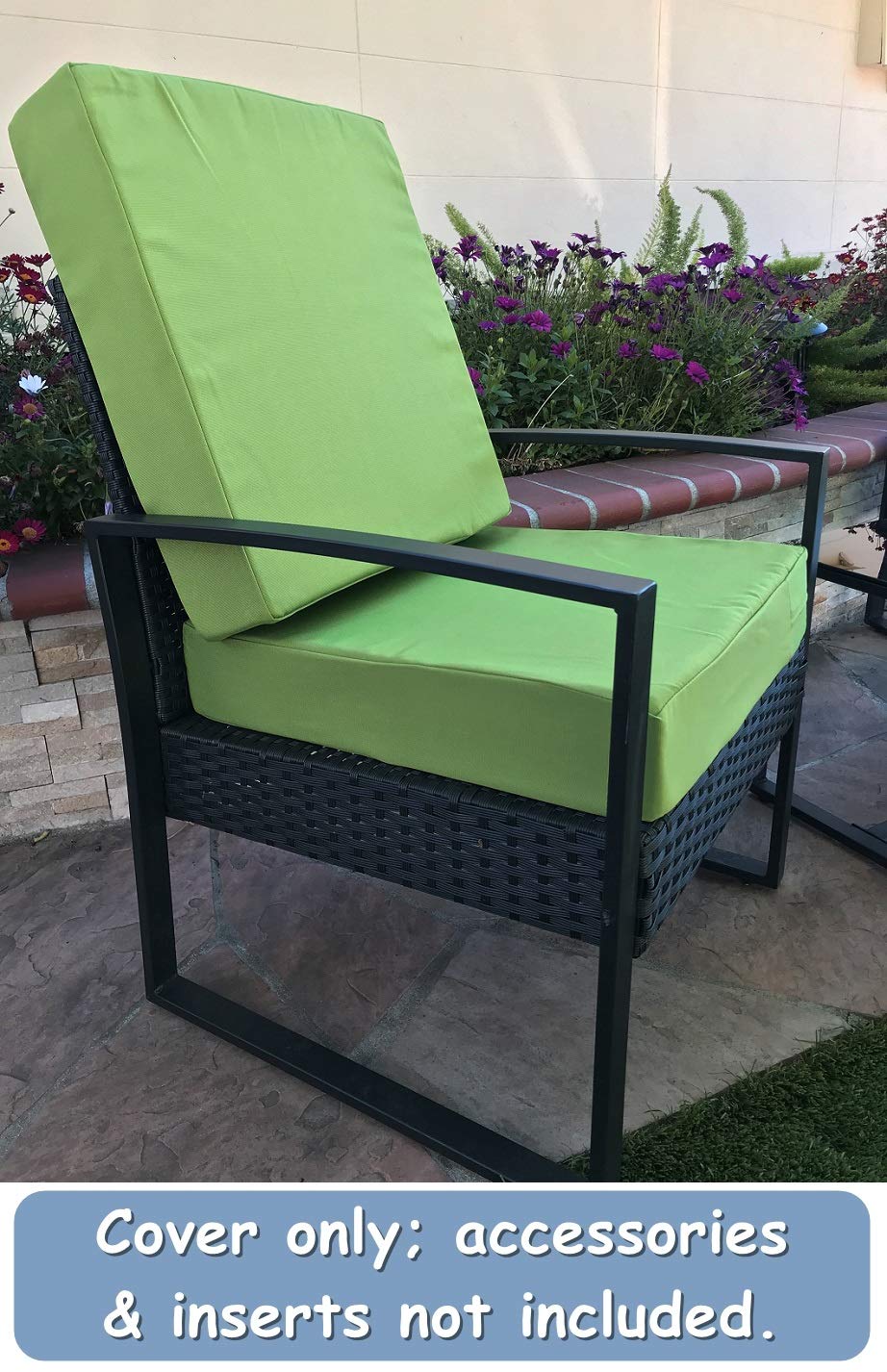 Waterproof UV-Resistant Patio Chair Cushion Covers - Indoor/Outdoor Use - Pistachio Green (22