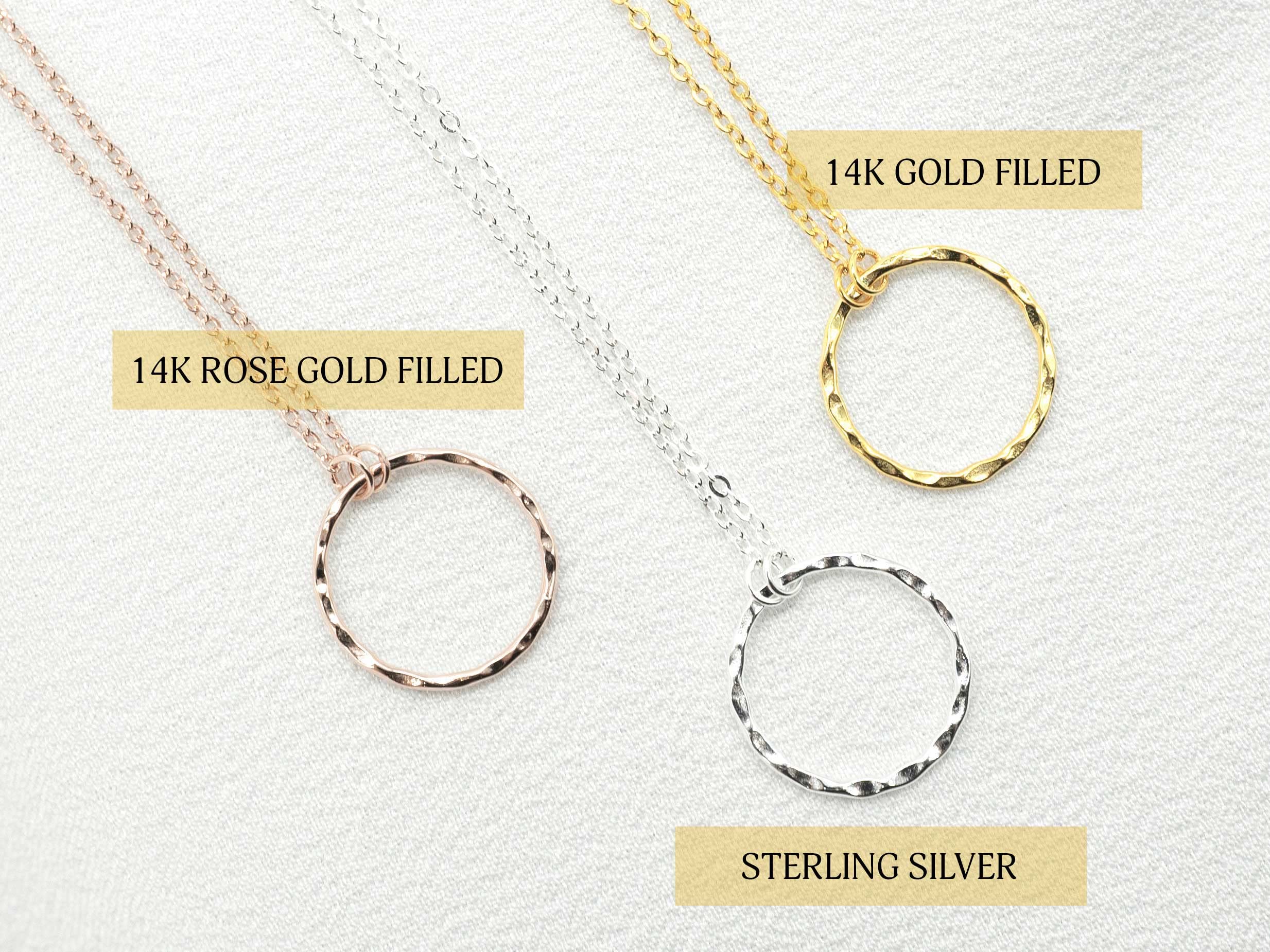 Personalized Mother of the Bride Necklace - Gold Hammered Ring Pendant Jewelry Gift from Daughter for Wedding Day - Perfect for Mother-Daughter Bonding & Special Occasions