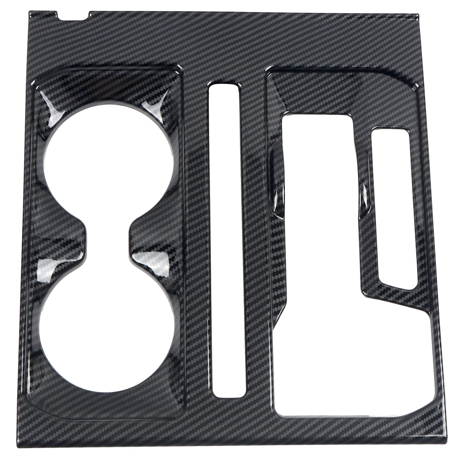 Carbon Fiber ABS Center Console Cup Holder Panel for Ford F-150 (2021-2022) | Interior Accessories Upgrade | Durable Trim Decor for Car, Truck & Daily Commute