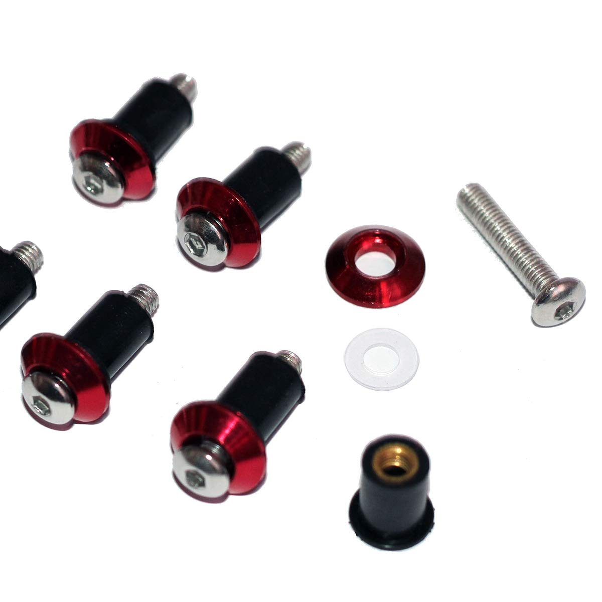 Motorcycle Windscreen Screw Kit - 6pcs Stainless Steel Bolts for Kawasaki Ninja 1000 | Durable Fairing Mounting Solution