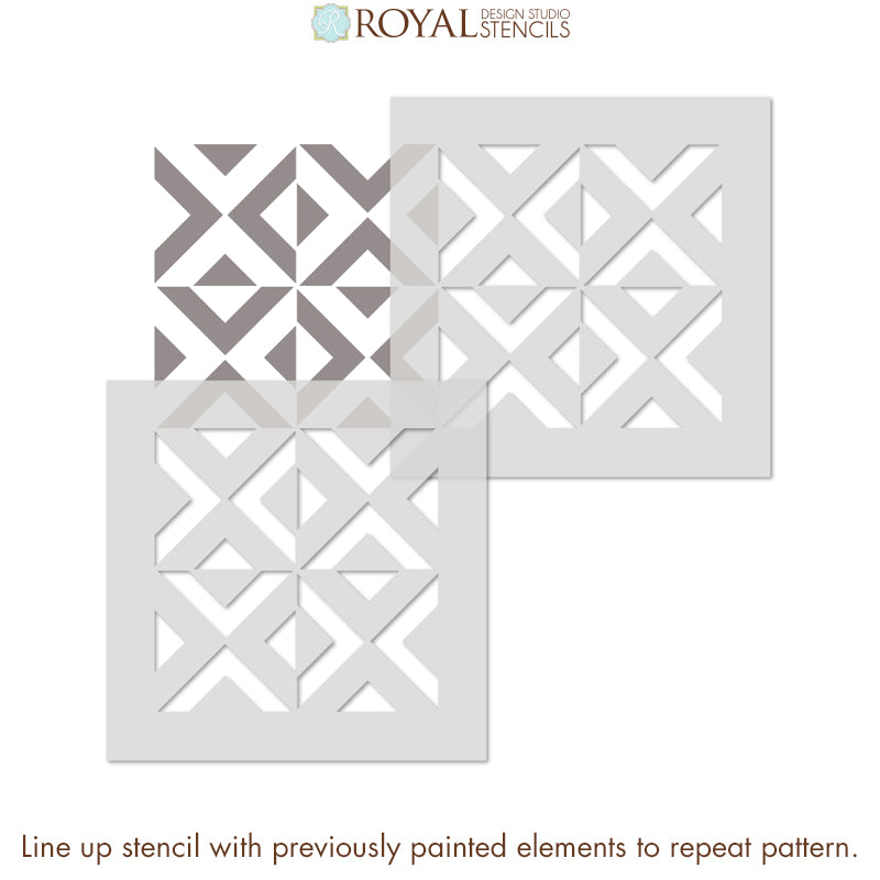 Authentic Moroccan Craft Stencil Set - 12 Unique Geometric Patterns for DIY Home Decor, Wall Art & Furniture Painting | Perfect for Boho, Ethnic & Mediterranean Style Projects