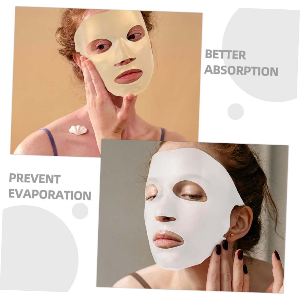 Minkissy 6-Pack Reusable Silicone Face Mask Cover - Overnight Collagen Lip & Beauty Care Mask for Hydration & Anti-Aging | Perfect for Nighttime Skincare, Spa Treatments & At-Home Facial Therapy