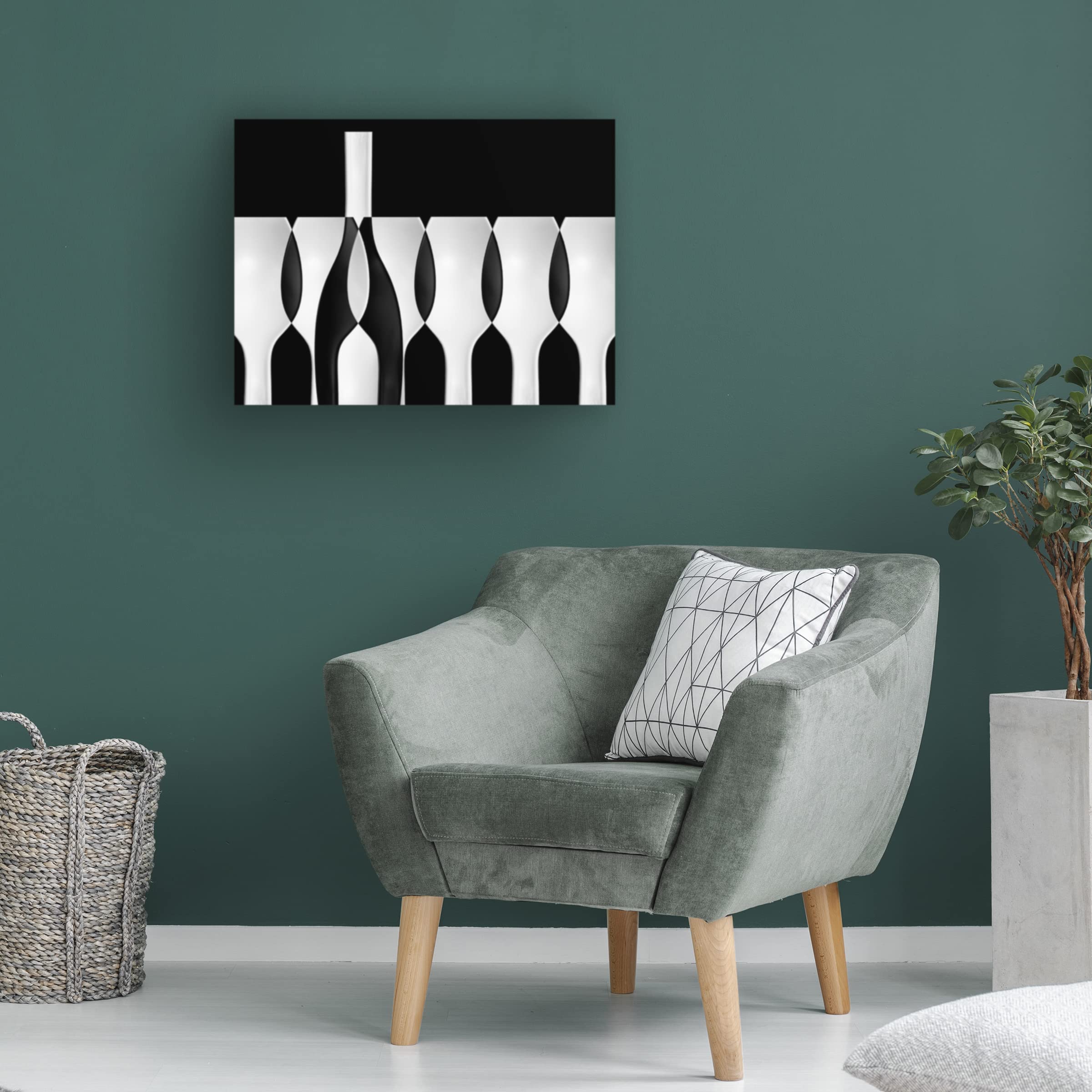 Trademark Fine Art 'Spoons Abstract Bottles Glasses Candles II' Canvas Wall Art Print by Jacqueline Hammer - Modern Home Decor for Living Room, Bedroom & Office