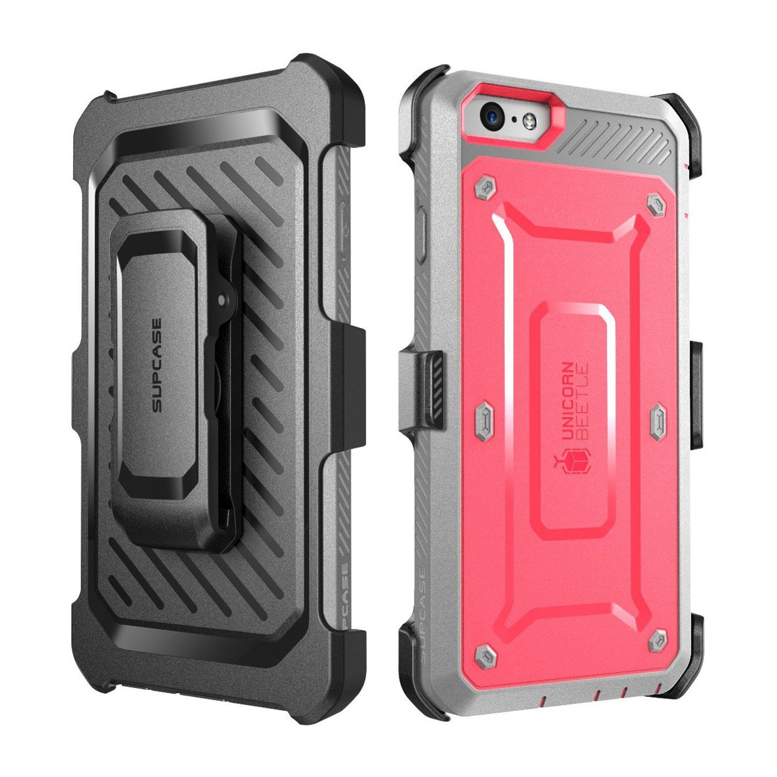 iPhone 6 Plus / 6S Plus Unicorn Beetle Pro Full Body Rugged Holster Case with Built-in Screen Protector - Shockproof Heavy Duty Protection for Outdoor, Work & Daily Use (Pink)