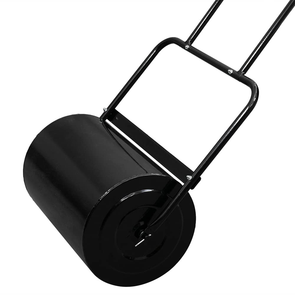 19.5 Inch Heavy Duty Iron Lawn Roller - Black Garden Roller for Leveling Soil, Seeding, and Sod Installation | Perfect for Lawns, Landscaping, and Professional Grounds Maintenance