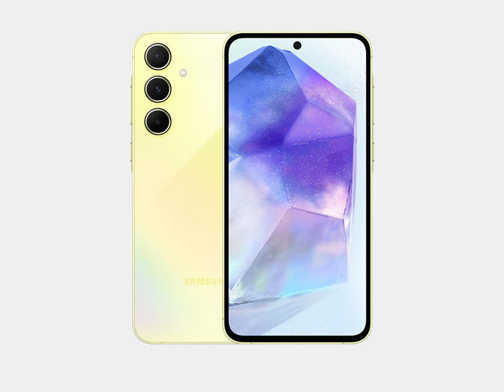 Samsung Galaxy A55 5G Unlocked Smartphone - 128GB ROM 8GB RAM Dual SIM GSM (Awesome Lemon) - Perfect for Streaming, Gaming & Business Use