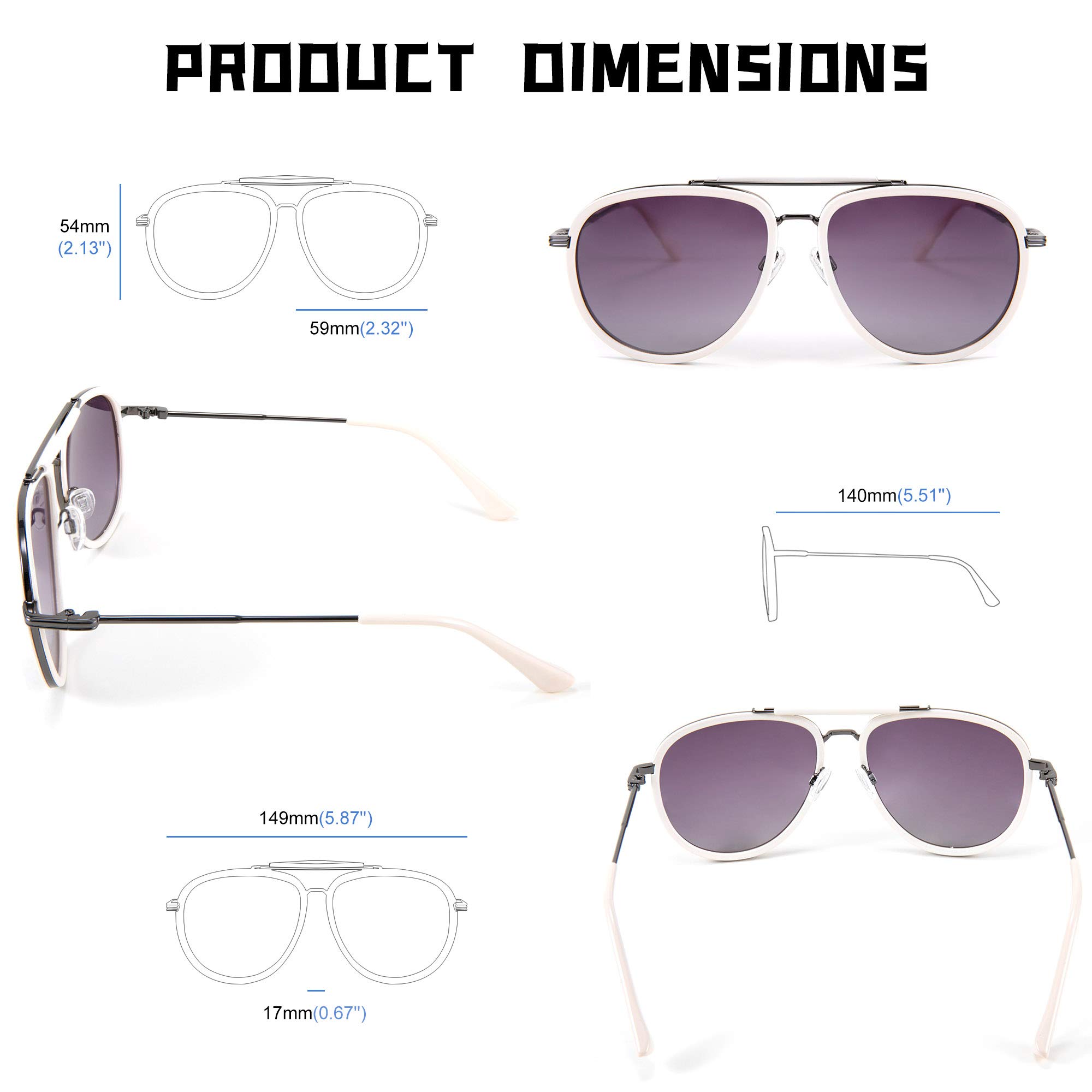 FEISEDY Classic Polarized Aviator Sunglasses for Men & Women - UV400 Protection, Lightweight Metal Frame (B2700) - Perfect for Driving, Outdoor Sports & Beach Vacations