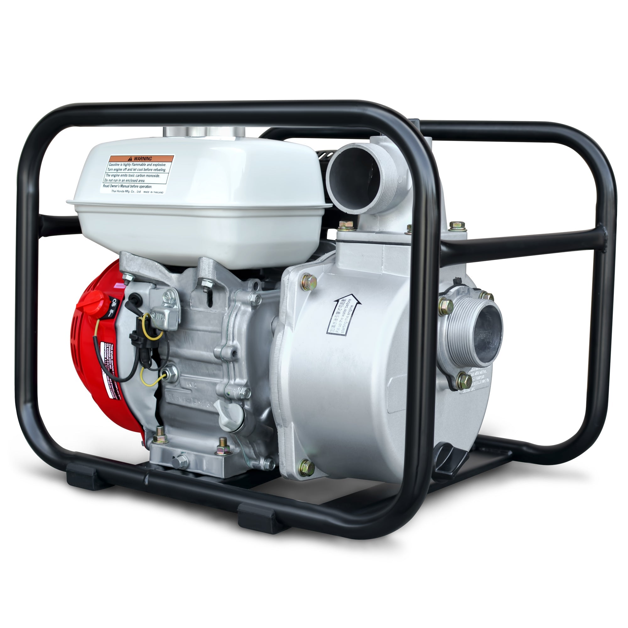 2 Inch Portable Trash Water Pump 164 GPM 3.5HP Gas Powered with Honda GX120 Engine - Ideal for Flood Control, Construction Sites & Yard Drainage