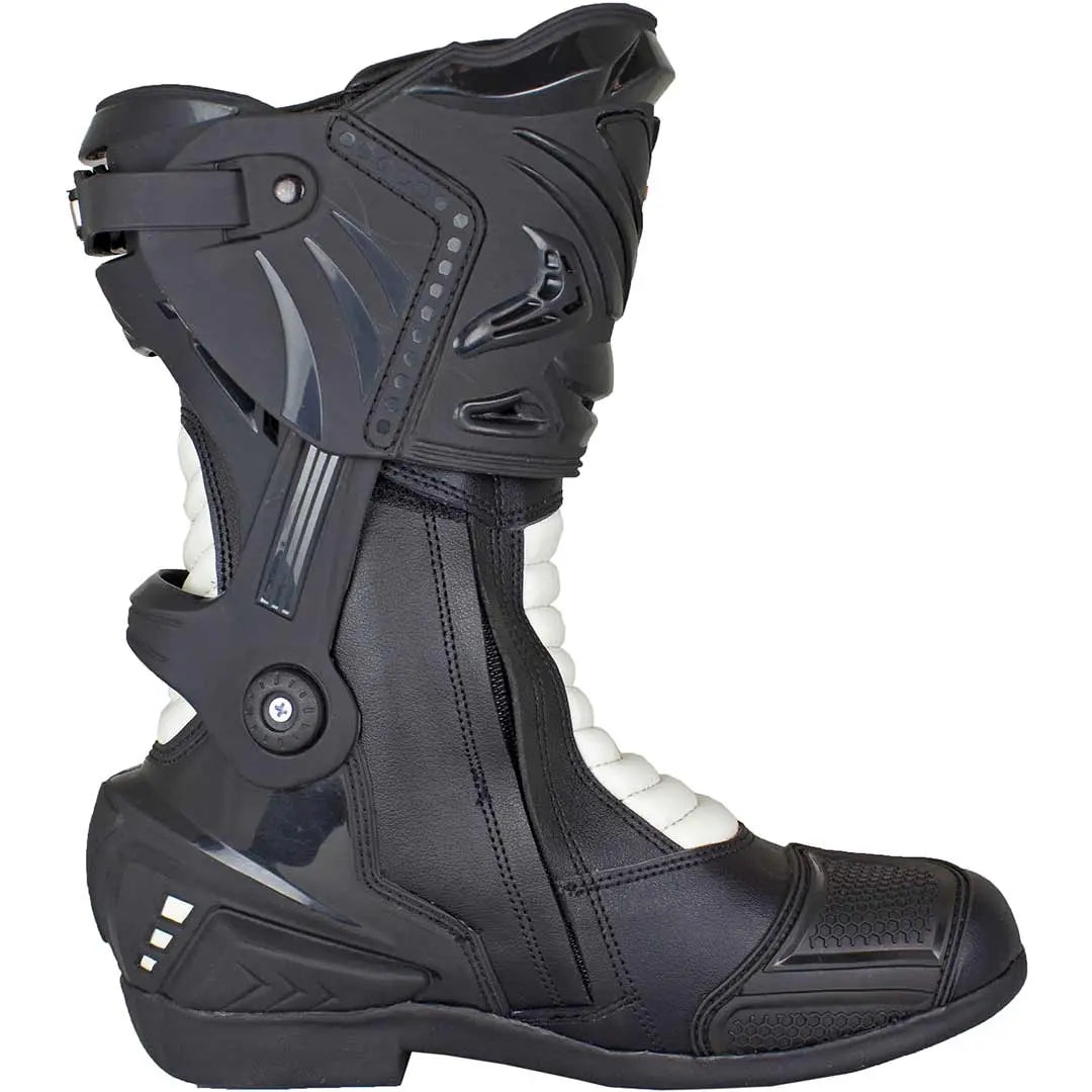 Open Road Men's Snap Lock Racing Boots - Durable Motorcycle Riding Boots for Men - Non-Slip, Comfortable & Stylish - Perfect for Cruising, Touring & Long Distance Rides