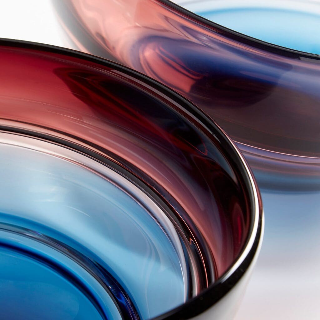 Cyan Design 10494 Danica Bowl - Elegant Plum and Blue Ceramic Serving Bowl for Salads, Fruits & Desserts | Perfect for Dining Table Decor & Entertaining Guests