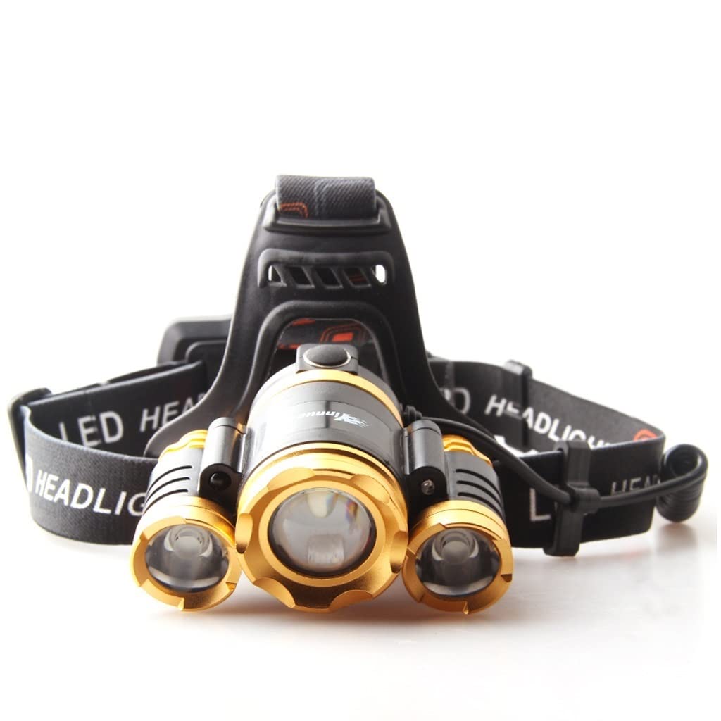 TONPOP Rechargeable LED Headlamp - 1000 Lumen Bright Headlight for Outdoor Camping, Hiking, Fishing & Mining - Waterproof Head Mounted Flashlight with Long Battery Life (Black) - Perfect for Night Adventures and Emergency Situations