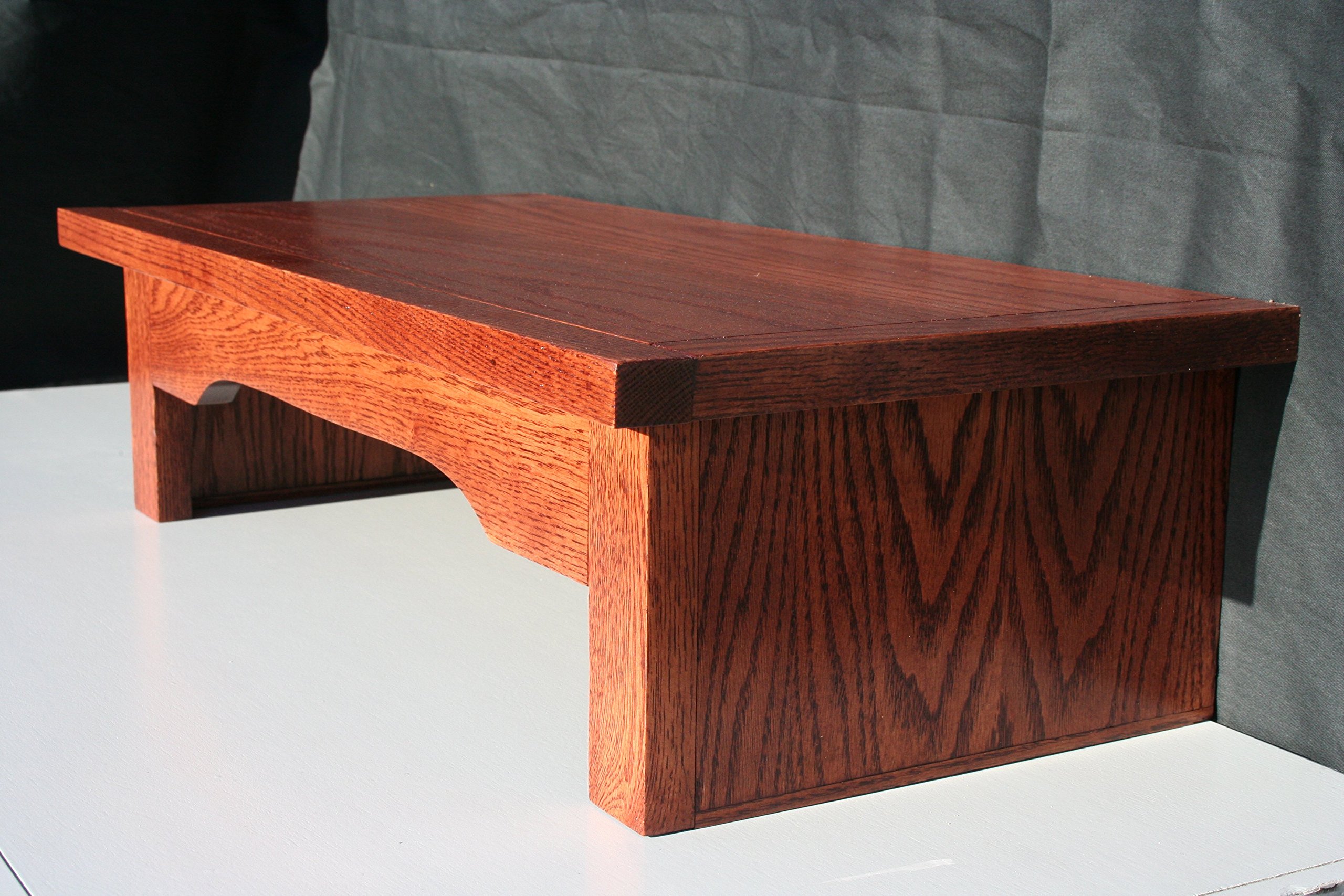 Oak TV/Monitor Riser Stand - Mission Style 26