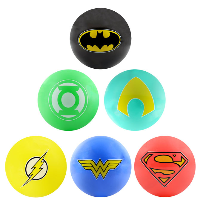 DC Comics Logo 5-Pack Vinyl Stress Balls - Fun Superhero Collectibles for Office, Home & Party Stress Relief