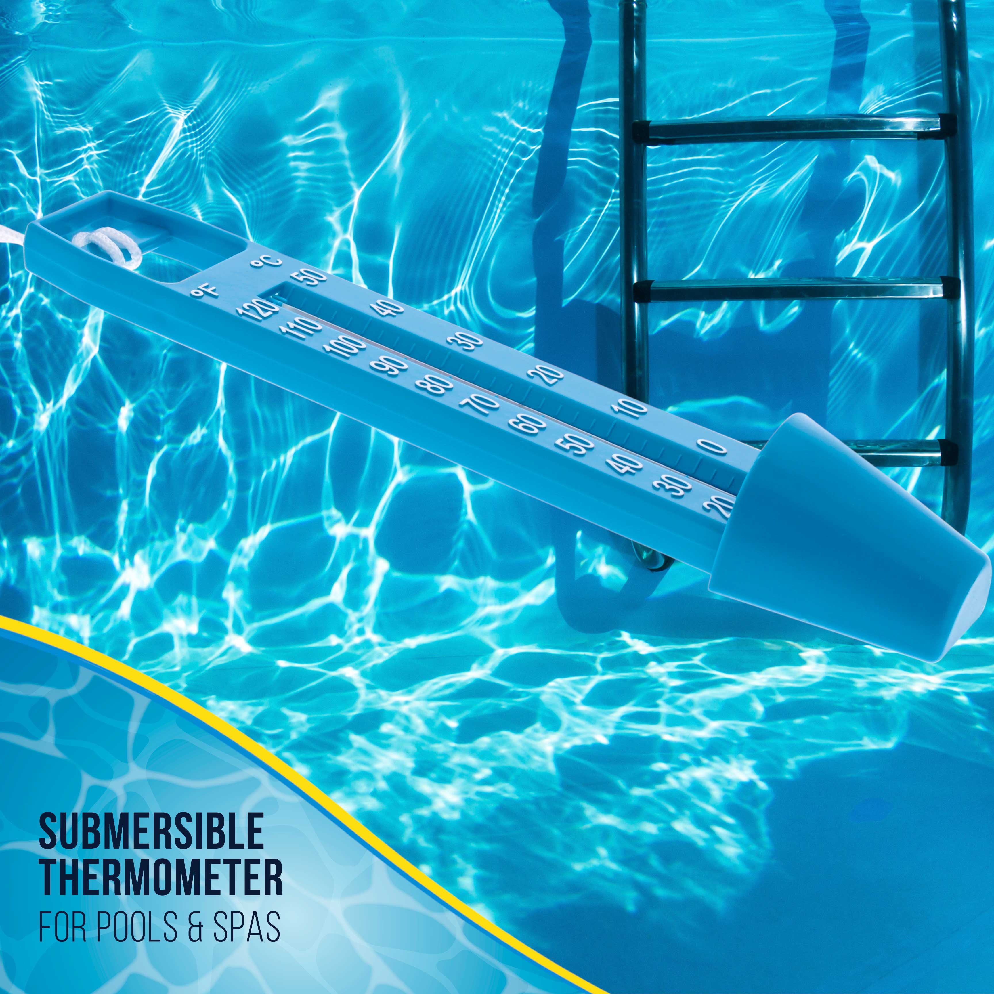 U.S. Pool Supply® Jumbo Easy-to-Read Pool Thermometer - Floating & Digital Temperature Gauge for Swimming Pools, Hot Tubs & Spas | Perfect for Summer Swimming & Water Maintenance