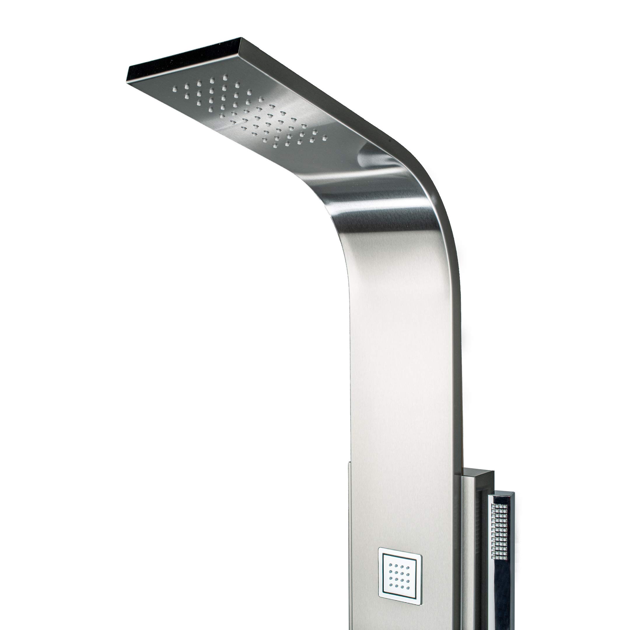 Blue Ocean 59 Inch Stainless Steel SPS8897 Shower Panel System with Rainfall Shower Head, Body Jets, and Handheld Shower Spray - Perfect for Luxury Bathroom Renovation & Spa-Like Shower Experience