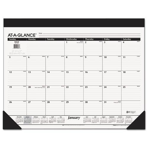 AAGSK2200 - At-A-Glance Refillable Desk Pad Calendar 2024 | 12-Month Planner with Monthly & Weekly Views | Perfect for Office, Home & School Organization | Stay Productive Year-Round