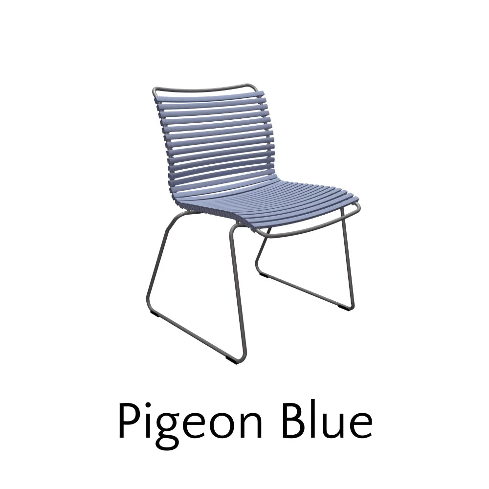 CLICK Outdoor Dining Chair - Armless Patio Chair for Backyard, Garden, Poolside & Restaurant - Weather-Resistant & Durable for Outdoor Use