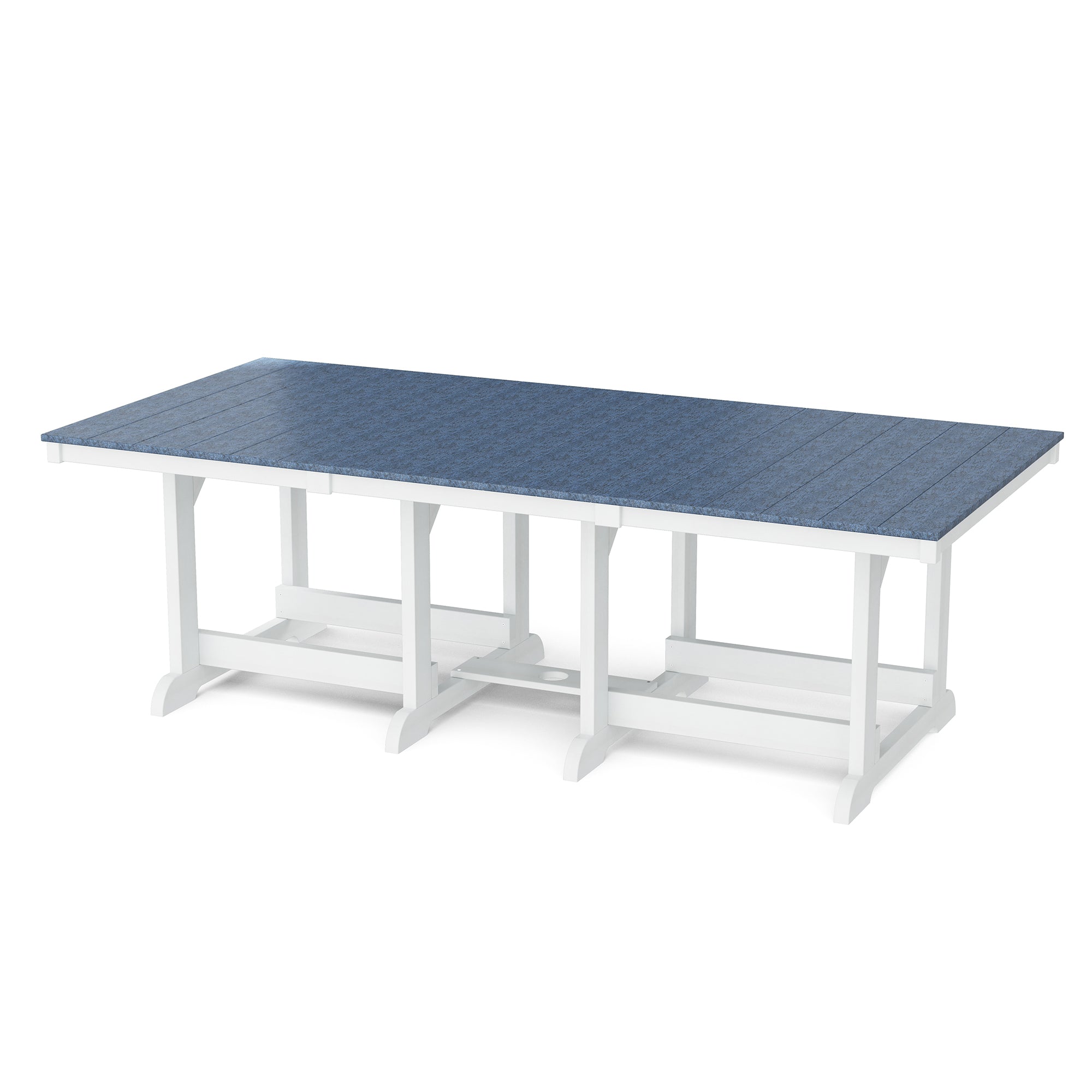 Heritage 44x96 Inch Solid Wood Dining Table - Large Farmhouse Style Dining Room Table for 8-10 People - Perfect for Family Gatherings & Dinner Parties