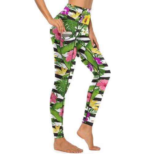 Tropical Flowers Striped