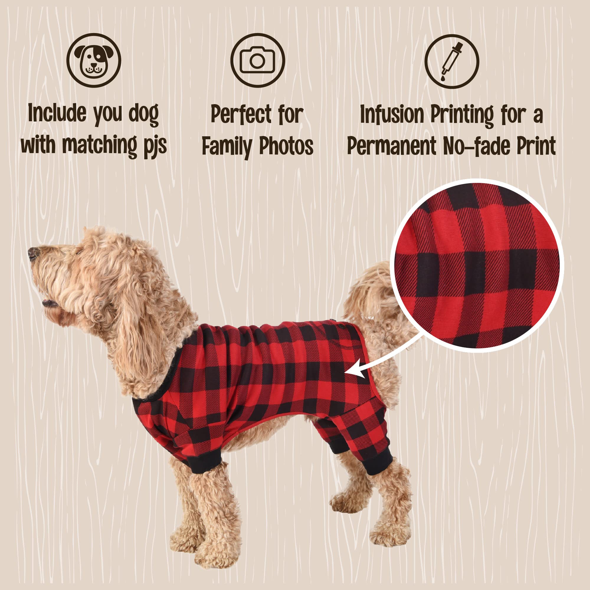 Lazy One Flapjacks Dog Sweater - Plaid One-Piece Pet Outfit for Small to Medium Dogs | Matching Family Pajamas Set | Cozy Winter Wear for Indoor & Outdoor Activities