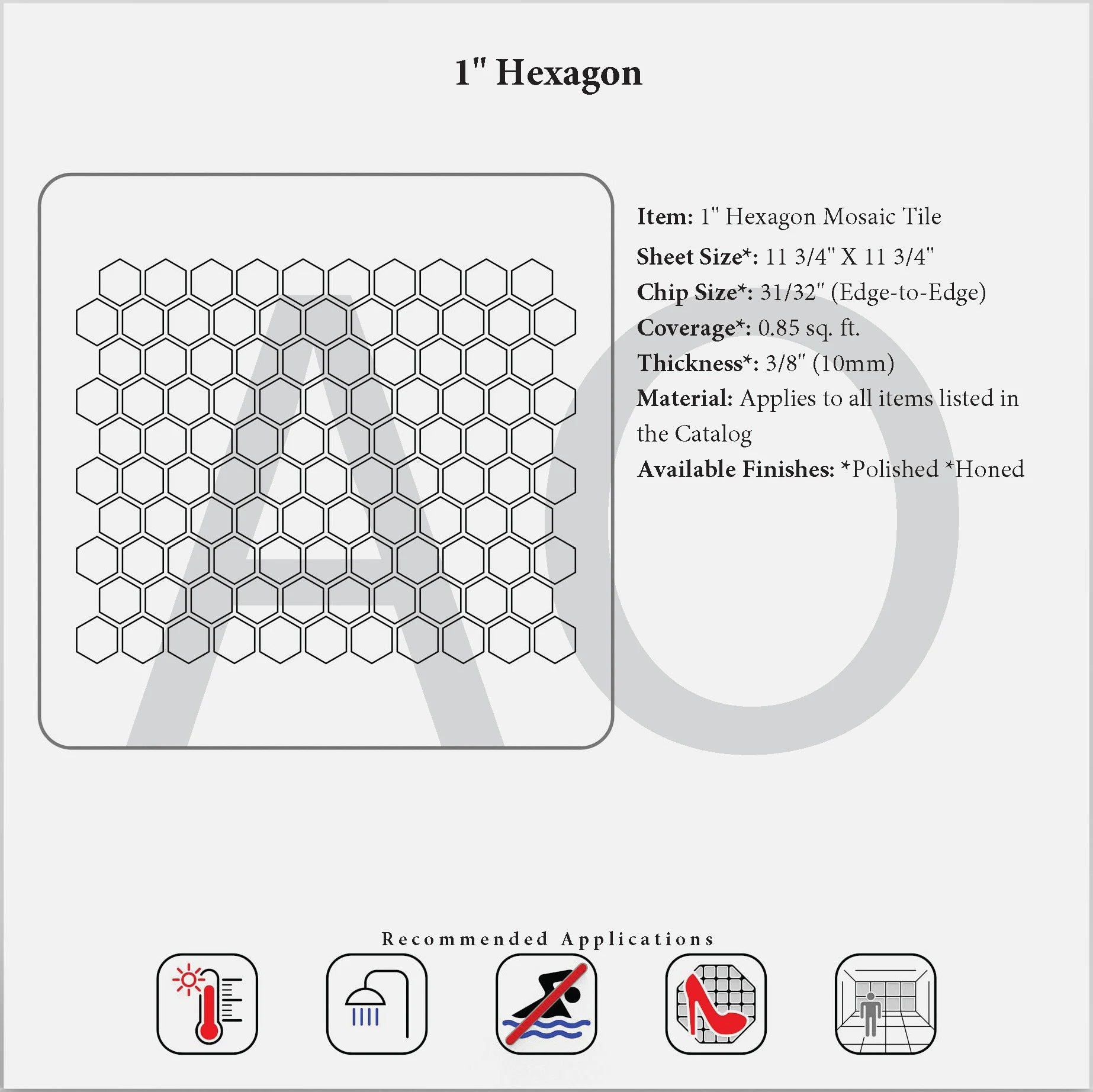 1-Inch Hexagon Crema Marfil Marble Mosaic Tile - Perfect for Kitchen Backsplash, Bathroom Floor, and Shower Wall