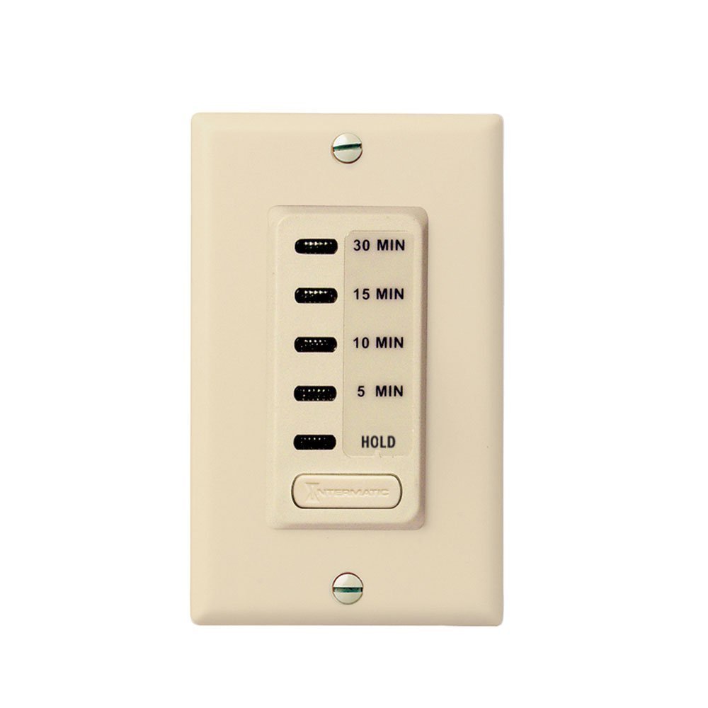 Intermatic EI200 5/10/15/30 Minute In-Wall Digital Countdown Timer Switch with Auto-Off Function, Ivory - Perfect for Bathroom Fans, Lights, and Home Automation Systems