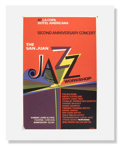 Lorenzo Homar - San Juan Jazz Workshop Poster | Vintage Puerto Rican Art & Jazz Music Memorabilia - Perfect for Music Lovers, Jazz Enthusiasts & Home Decor