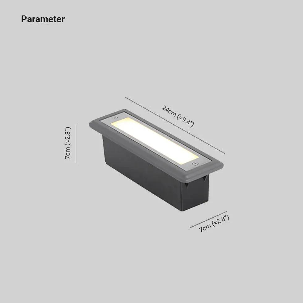 Rectangular LED Black Brick Lights - Outdoor Landscape Lighting for Garden, Pathway, and Patio Decor