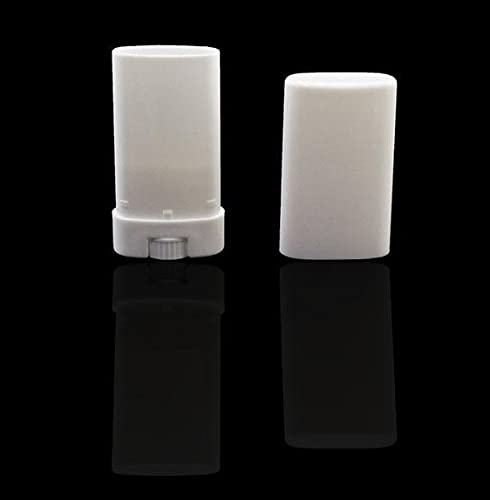 BPA Free Empty Plastic Oval Deodorant Containers & Lip Balm Tubes with Lids - 15ML for DIY Lipstick, Chapstick, Crayon, Homemade Cosmetics (100 Pcs) - Perfect for Travel, Gifts & Small Business Packaging