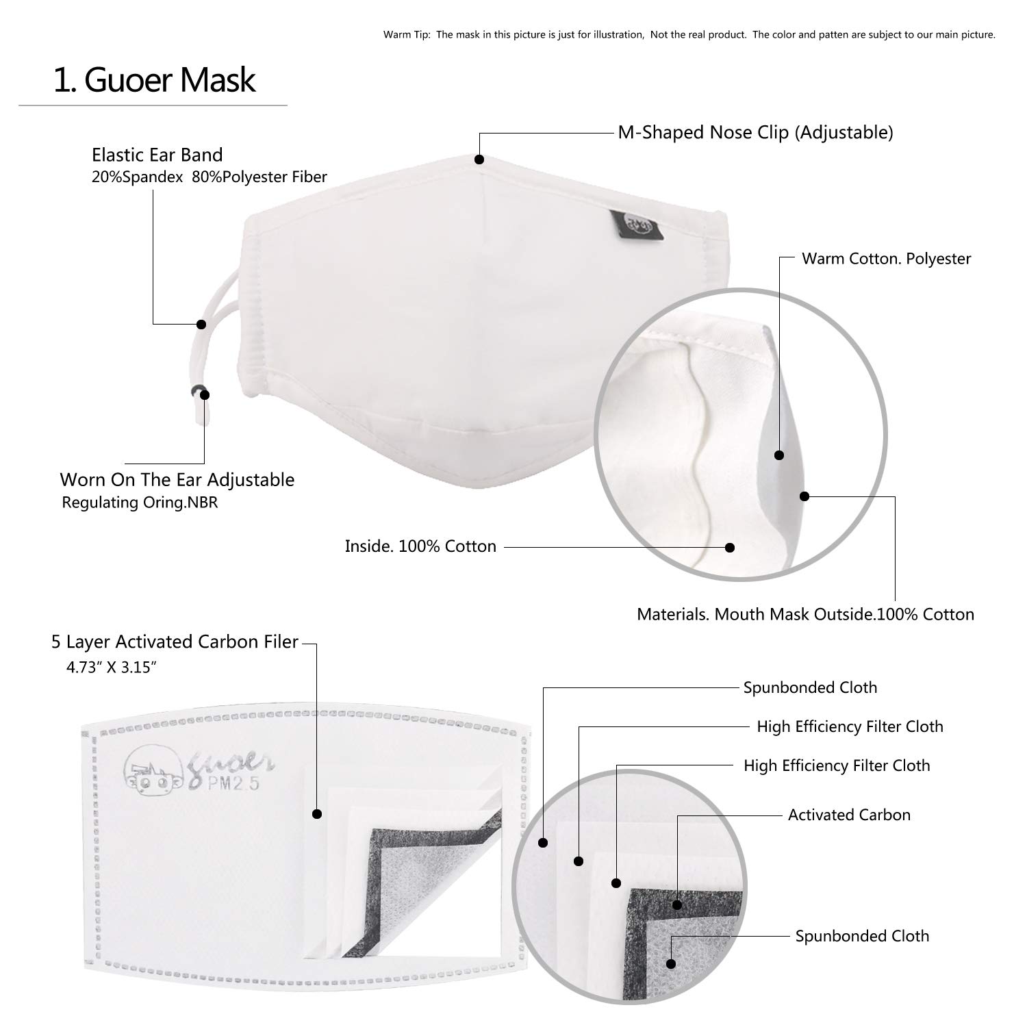 Reusable Cotton Face Mask - Washable, Breathable, One Size Fits All for Travel & Daily Use (Multiple Colors) - Not a PFFR Mask