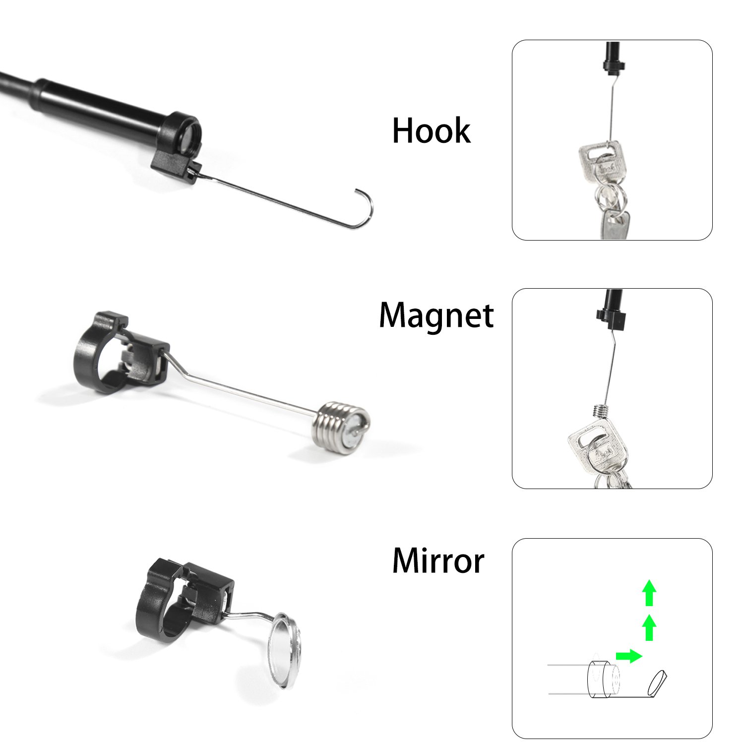 IHONG IH USB 5M-001 HD Video Endoscope Inspection Camera with 6 Adjustable LED Lights & Waterproof Cable - Perfect for Plumbing, Automotive Repair, and Home Inspection