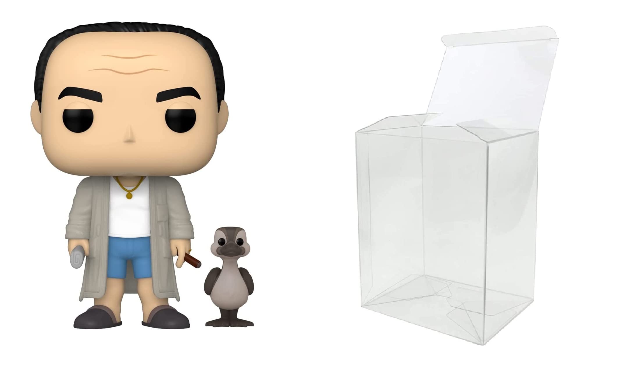 Funko Pop! The Sopranos Tony Soprano with Duck Vinyl Figure - Exclusive Collectible Bundle with Pop Protector Case #1295 | Perfect for TV Show Fans & Pop Culture Collectors