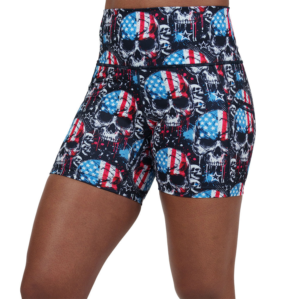 United Skulls Men's Casual Shorts - Comfortable Summer Athletic Shorts for Running, Gym & Outdoor Activities