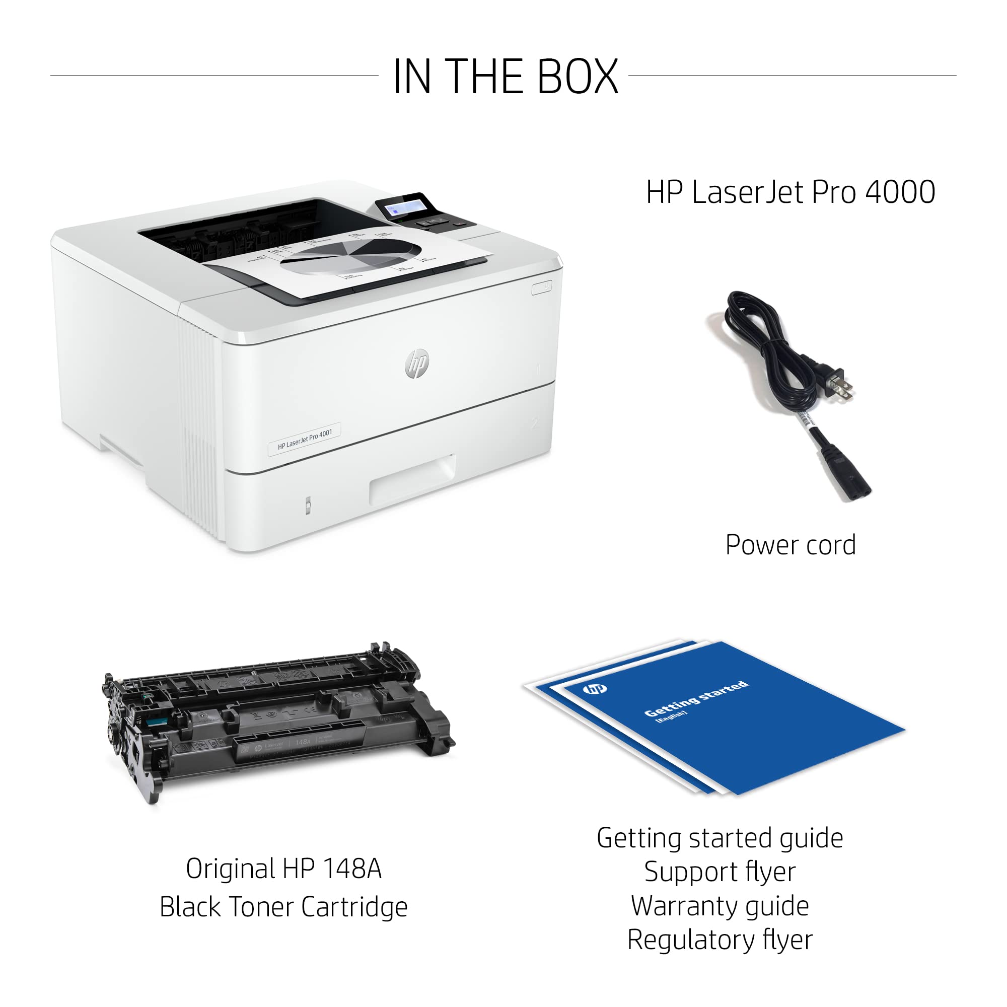 Renewed HP LaserJet Pro 4001n Black & White Laser Printer - Fast & Reliable Office Printing | Ideal for Small Businesses & Home Offices