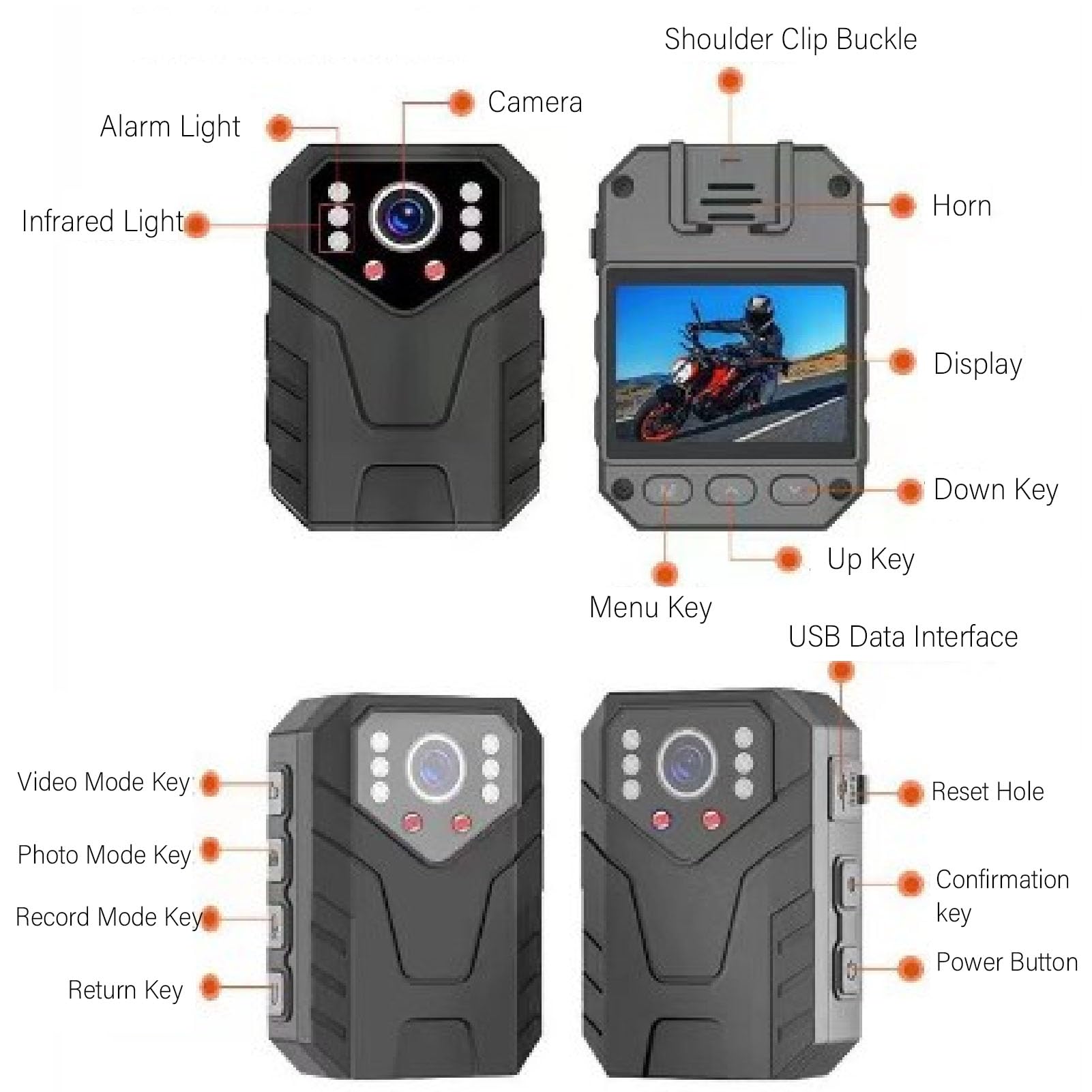 Diyeeni 4K WIFI Mini Action Camera - Waterproof IP68 Wearable Sports Camera with Infrared Night Vision, 48MP HD for Cycling, Outdoor Adventures & Night Recording