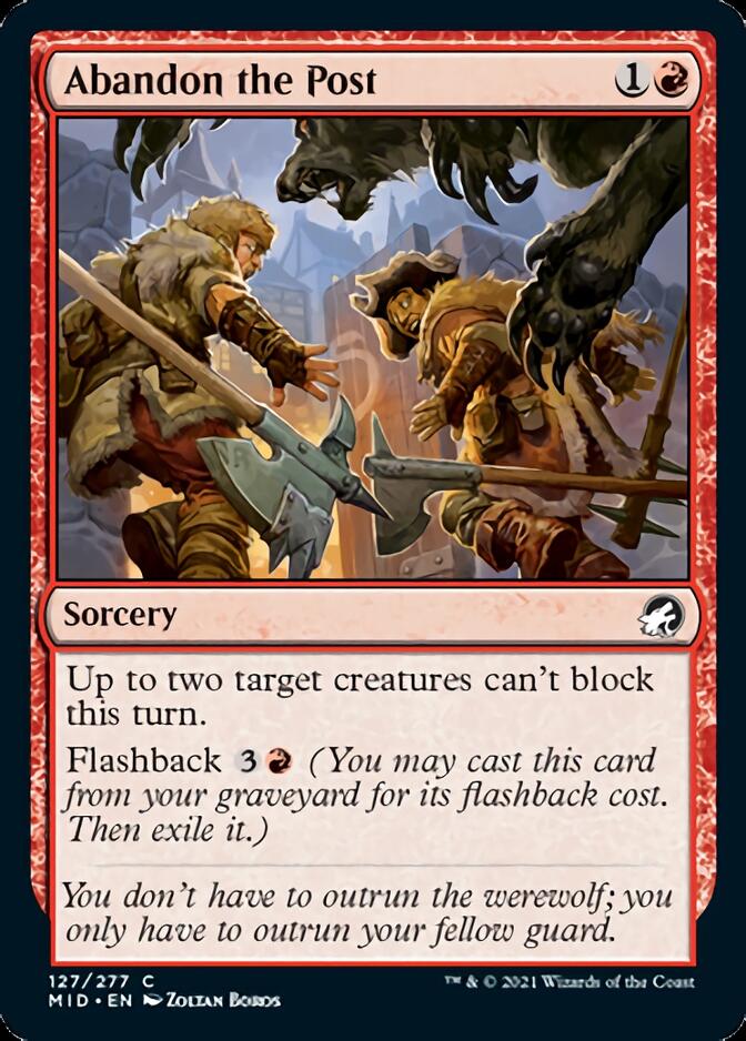 Abandon the Post - MTG Innistrad: Midnight Hunt Card - Perfect for Commander & Standard Decks