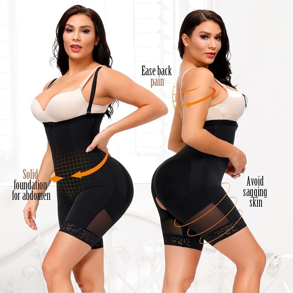 Women's Full Body Shaper Tummy Control Shapewear - High Compression Colombian Faja Bodysuit for Plus Size & Postpartum Waist Training | Perfect for Everyday Wear, Special Occasions & Post-Pregnancy Recovery