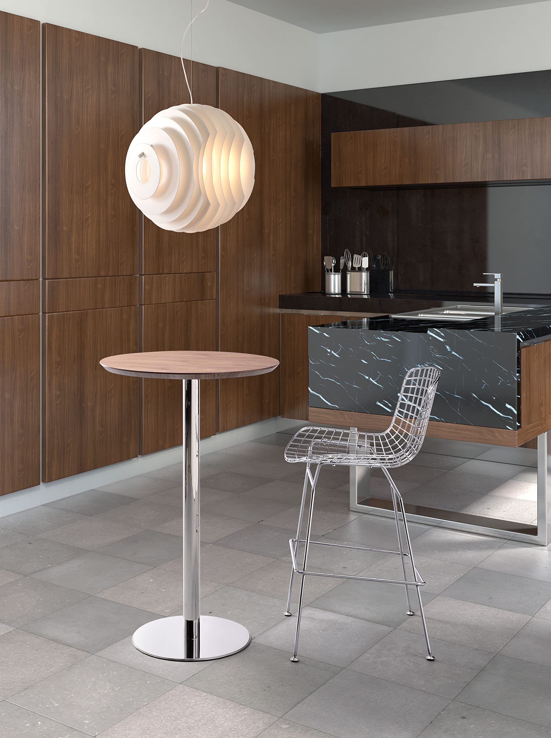 Zuo Bergen Bar Table - Solid Walnut Wood Counter Height Dining Table for Kitchen, Bar, or Breakfast Nook - Perfect for Small Spaces and Entertaining