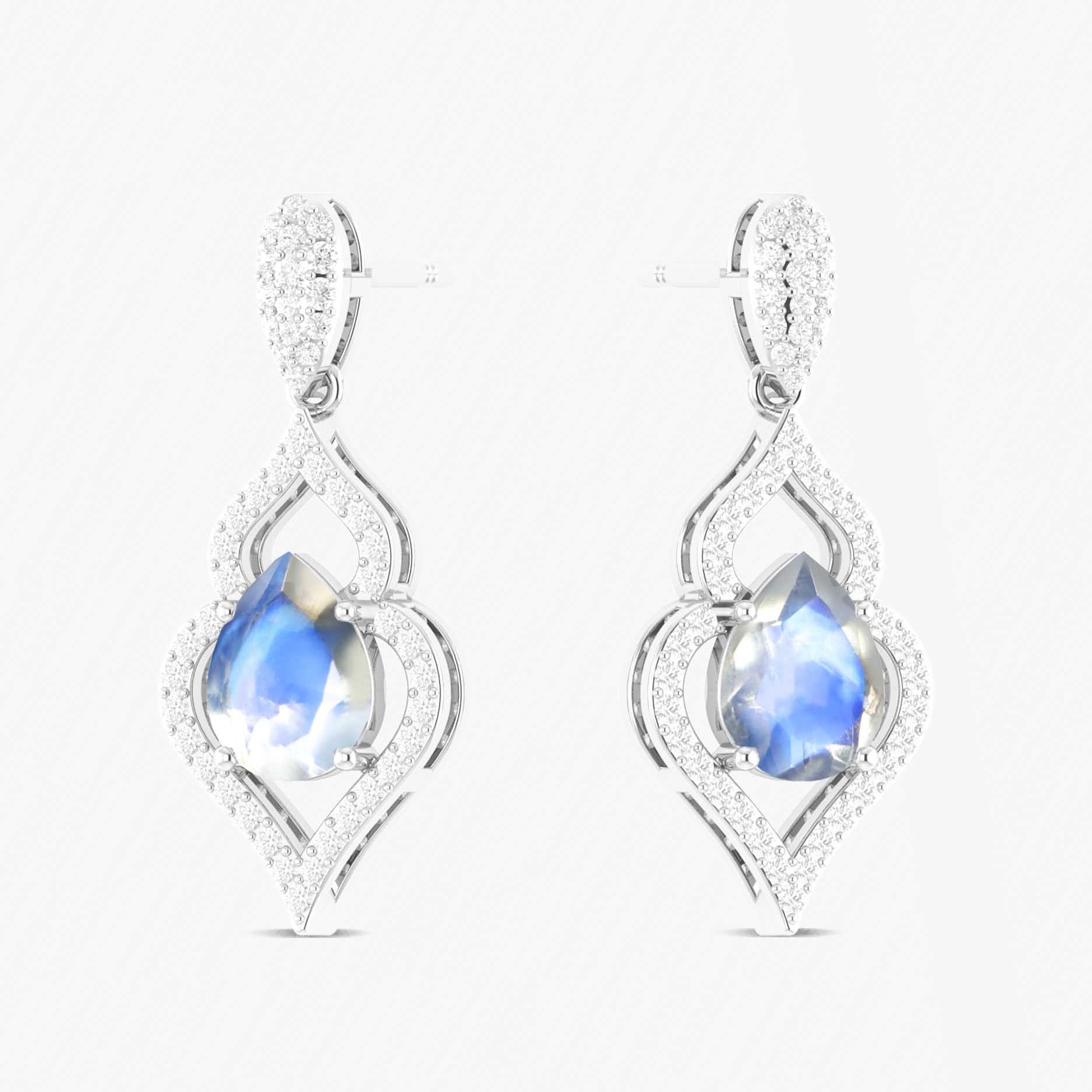 Natural Moonstone Stud and Drop Earrings for Women – Elegant Boho Jewelry for Everyday Wear & Special Occasions