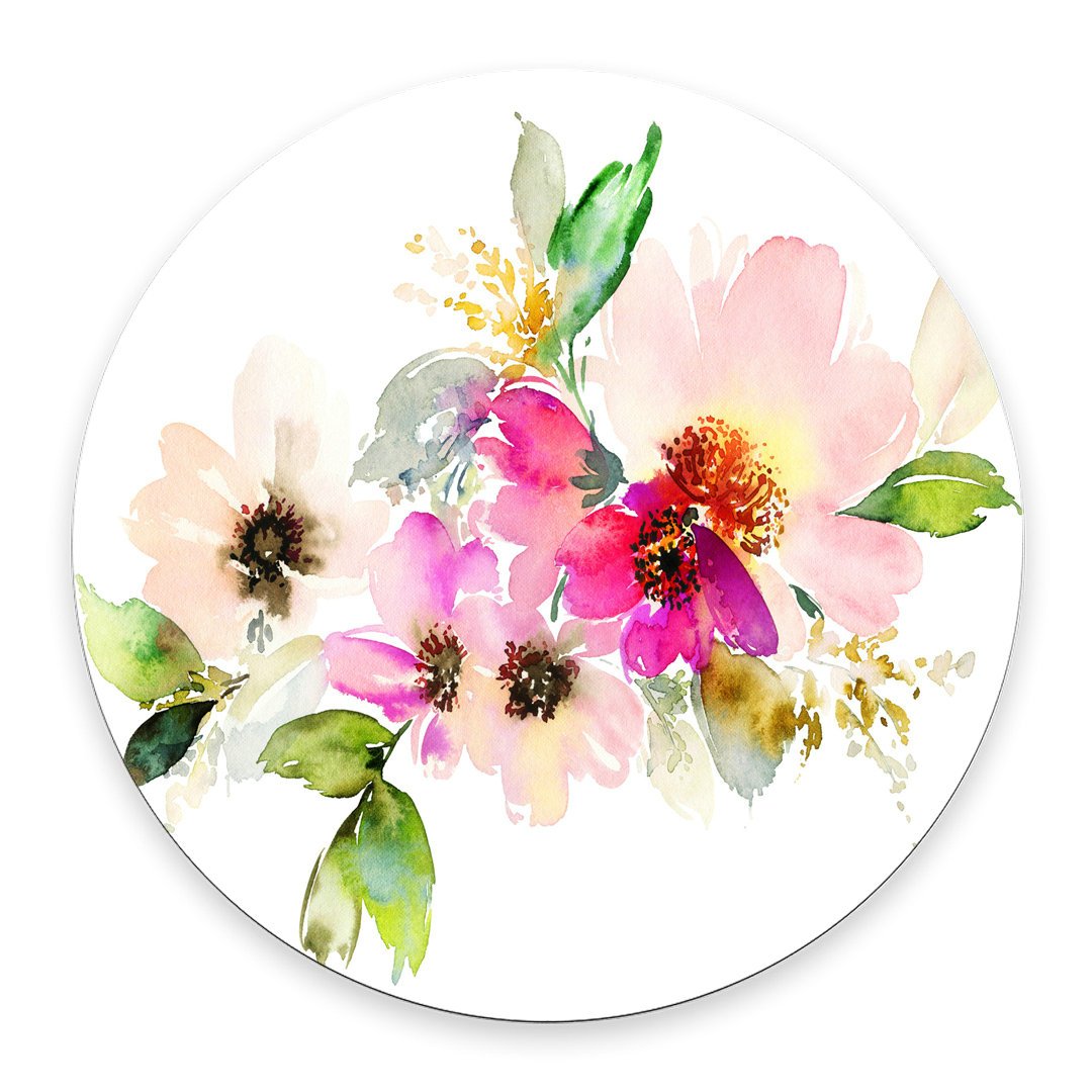 Custom Non-Slip Rubber Gaming Mouse Pad with Watercolor Floral Design - Perfect for PC, Laptop & Office Workstations