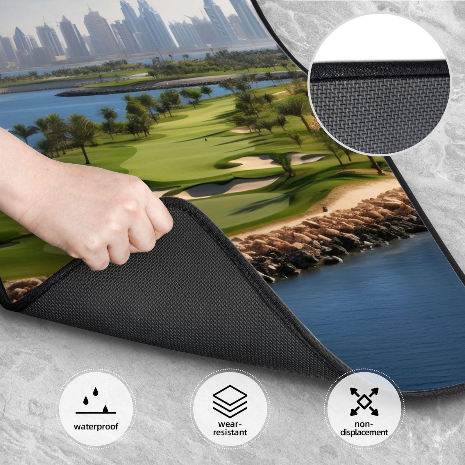 Premium Golf Yacht Club Car Floor Mats - 4-Piece Full Set for Front & Rear Seats - Universal Fit for Sedans, SUVs, Trucks & Vans - Waterproof & Anti-Slip Protection - Perfect for Golf Enthusiasts & Luxury Car Owners