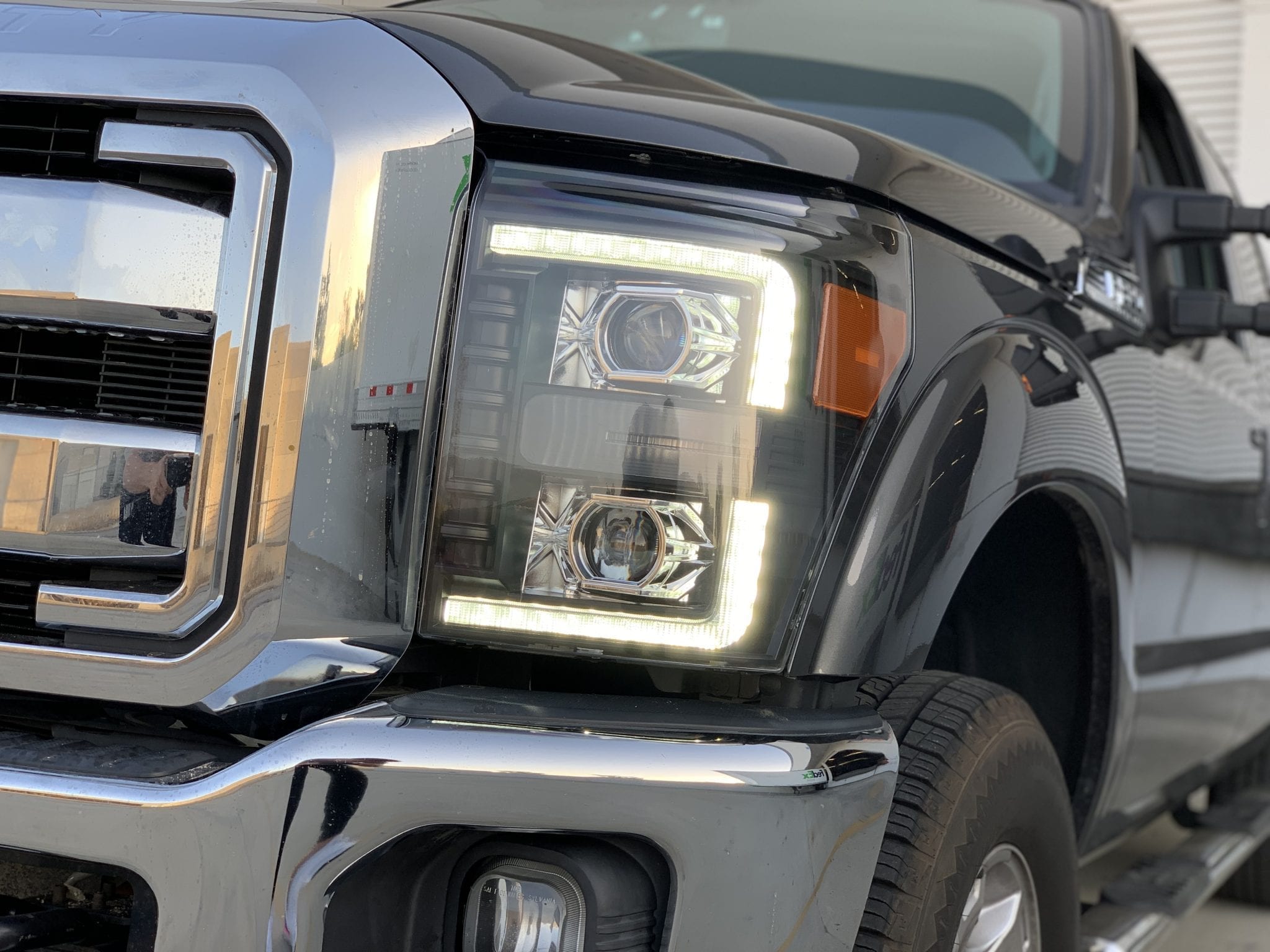 11-16 Ford Super Duty LUXX Series LED Projector Headlights - Black Housing for Improved Night Visibility | Perfect for Off-Roading & Truck Upgrades