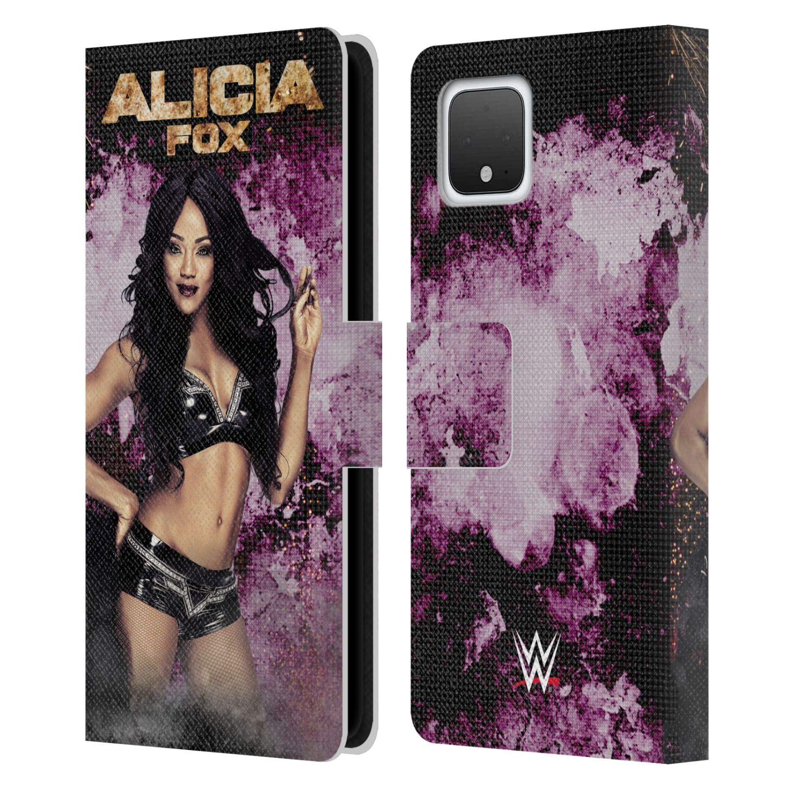 WWE LED Leather Wallet Case for Google Pixel 4 - Alicia Fox Design | Perfect Gift for Wrestling Fans