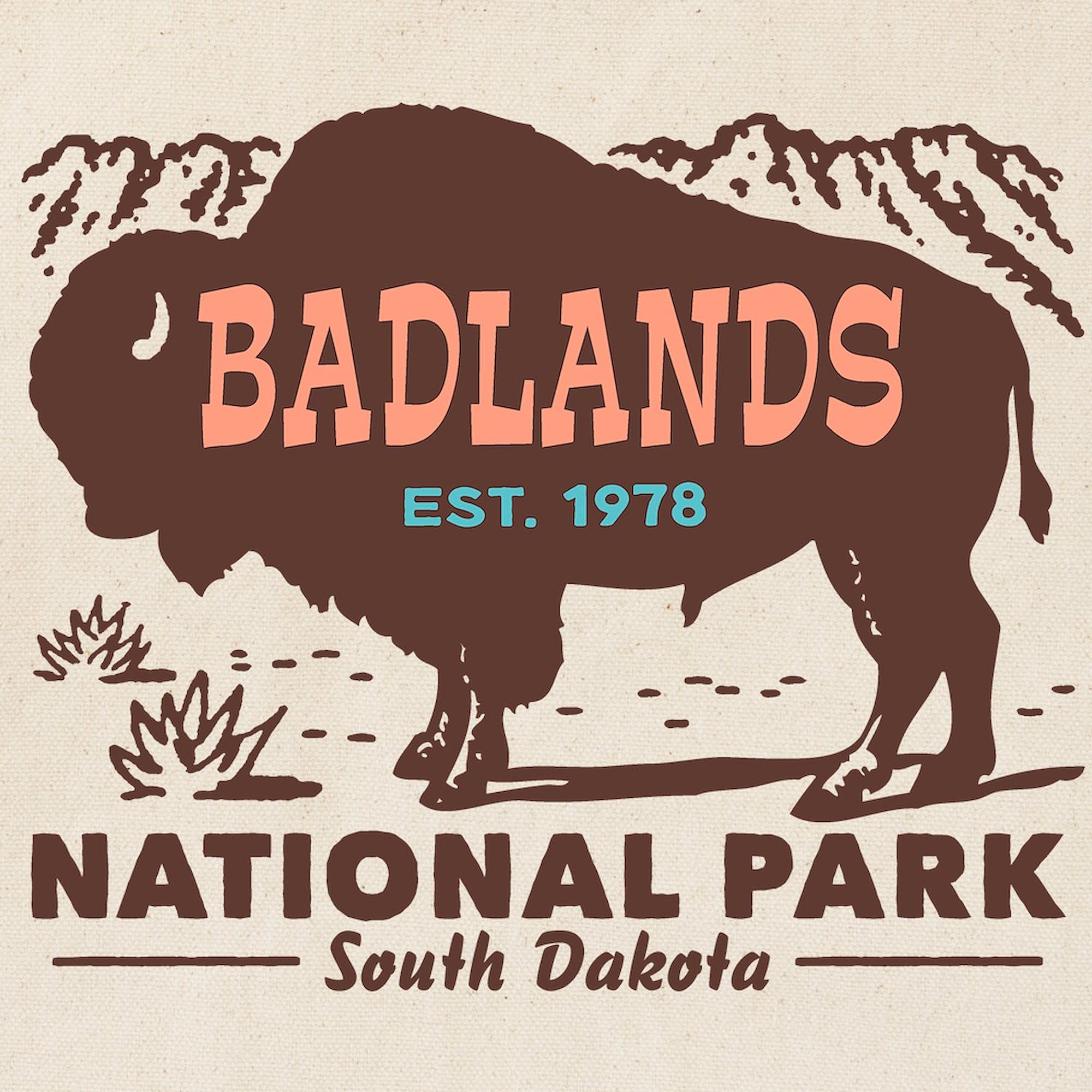 Badlands National Park Canvas Tote Bag - Eco-Friendly Reusable Shopping Bag for Groceries, Beach & Travel | Durable Natural Cotton Carryall